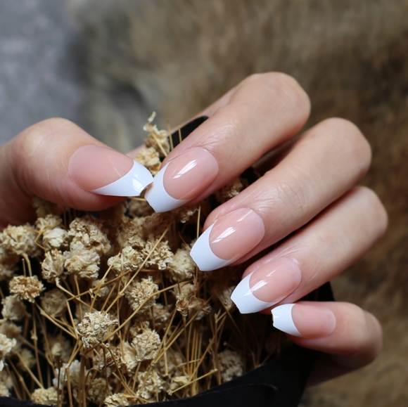 Animal Mineral Makeup French Ballet Coffin Shape Acrylic Nails Set Of 24 Poshmark